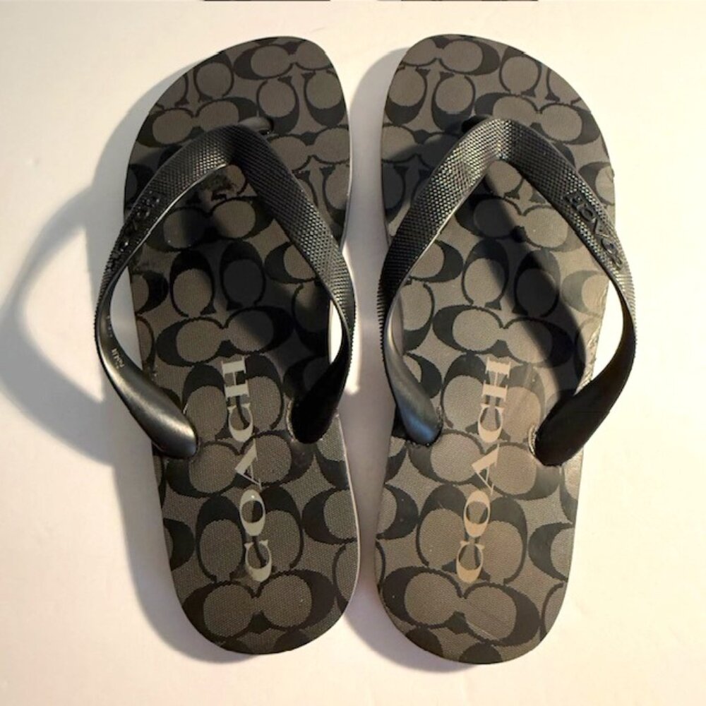 Coach Women's Zak Black Flip Flop Sandal - Size: US 7B